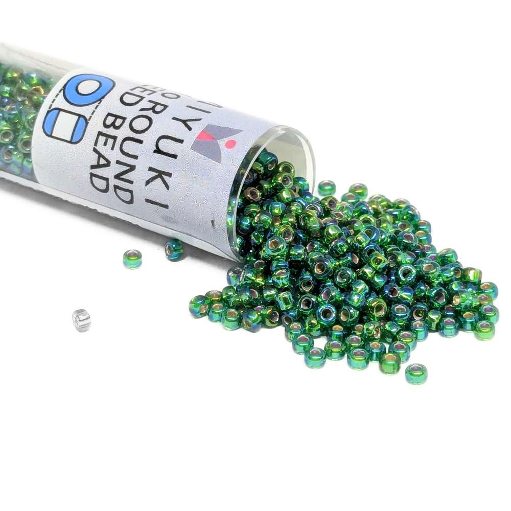 Miyuki Seed Beads Tube 11/0 "Silver lined Green AB" Color 1016