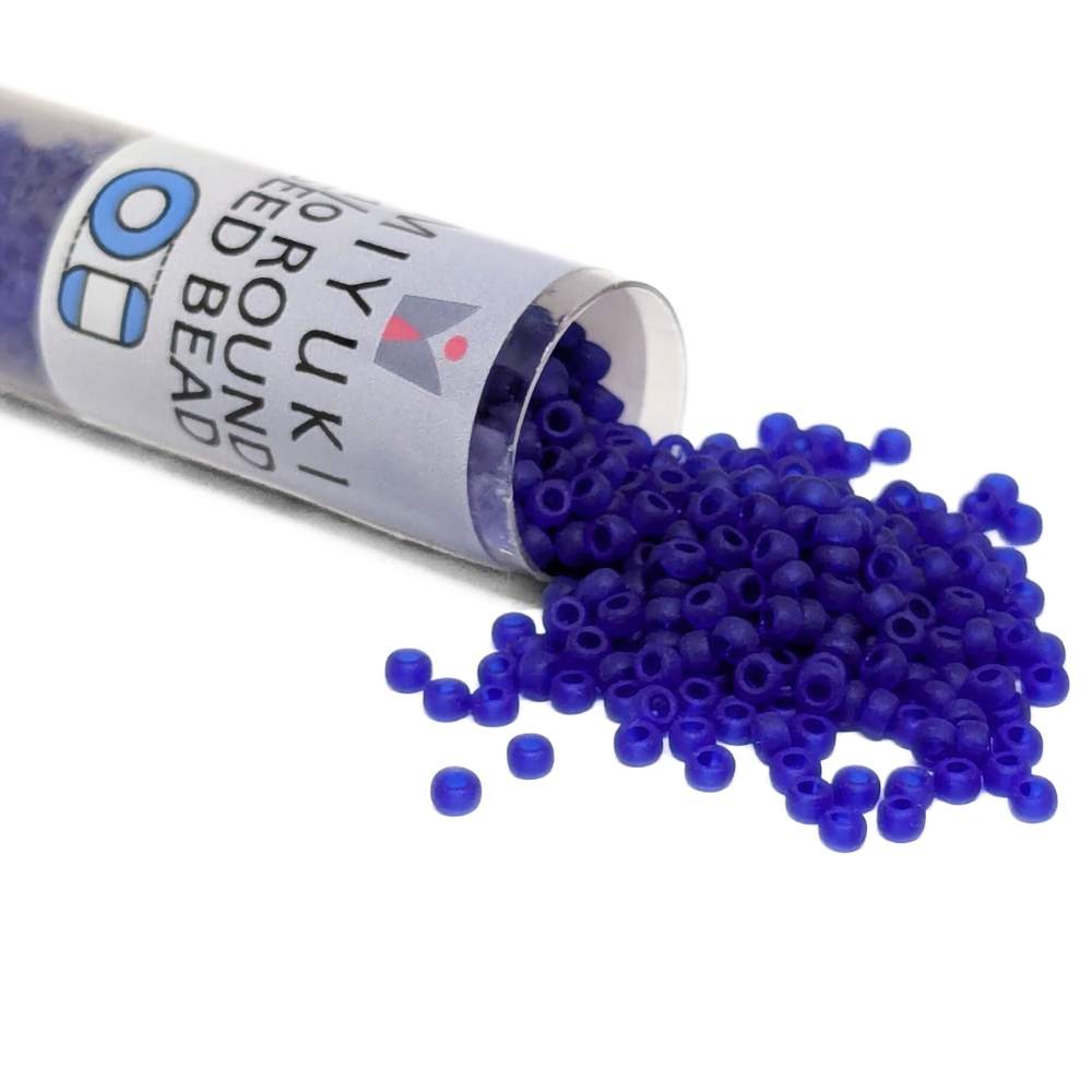 Miyuki Seed Beads Tube 11/0 "Matte Transparent Cobalt" Color 151F