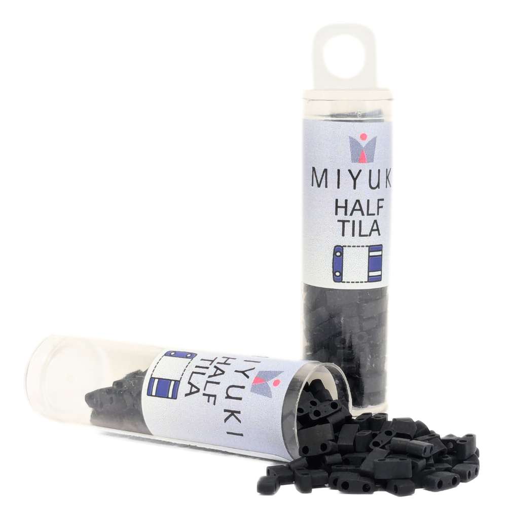 TLH-401F Tubo de Miyuki Half-Tila - Matte Black -  