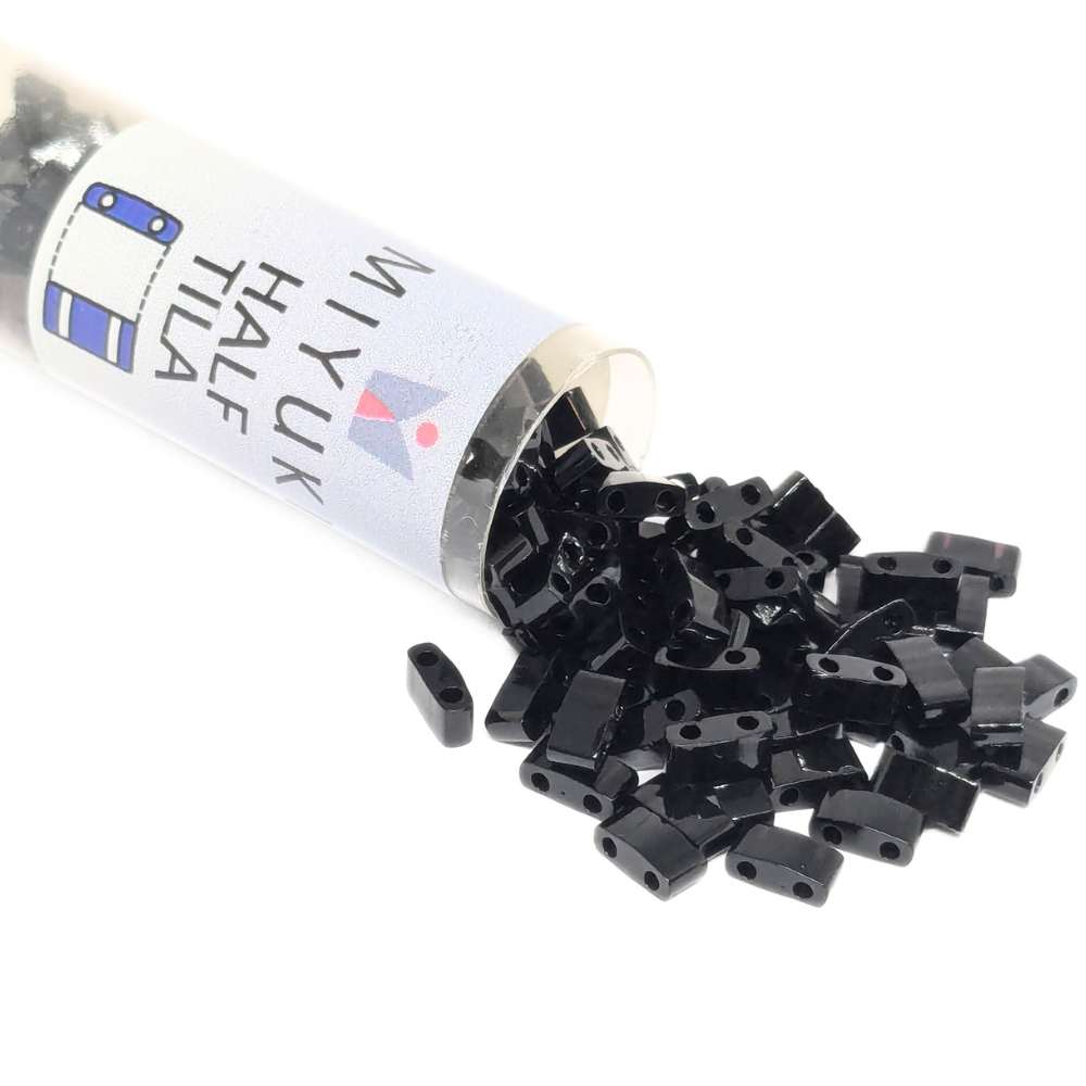 TLH-401 Tubo de Miyuki Half-Tila - Black -  