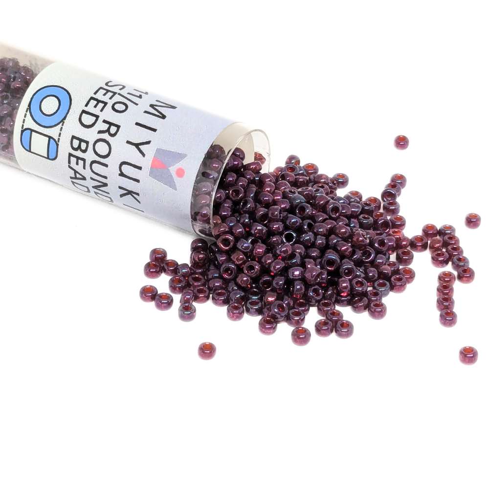 Tubo Rocallas Miyuki 11/0 "Cranberry Gold Luster" Color 313 -  