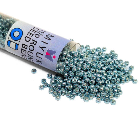 Tubo Rocallas Miyuki 11/0 "Galvanized Dark Blue Gray" Color 1059D  - Miyukilandia