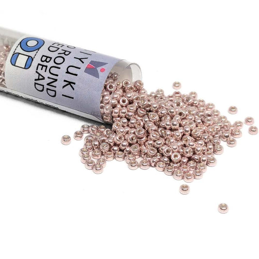 Tubo Rocallas Miyuki 11/0 "Galvanized Light Rose" Color 1086  - Miyukilandia