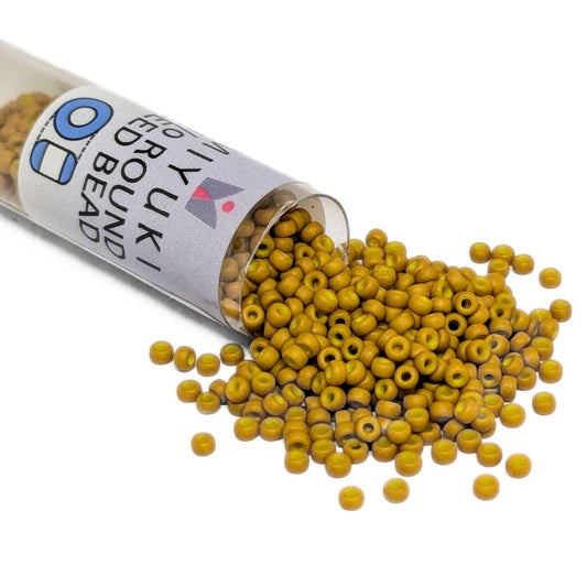 Tubo Rocallas Miyuki 11/0 "Opaque Mustard" Color 1233  - Miyukilandia