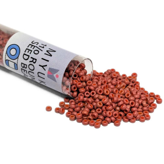 Tubo Rocallas Miyuki 11/0 "Terracotta" Color 1236  - Miyukilandia