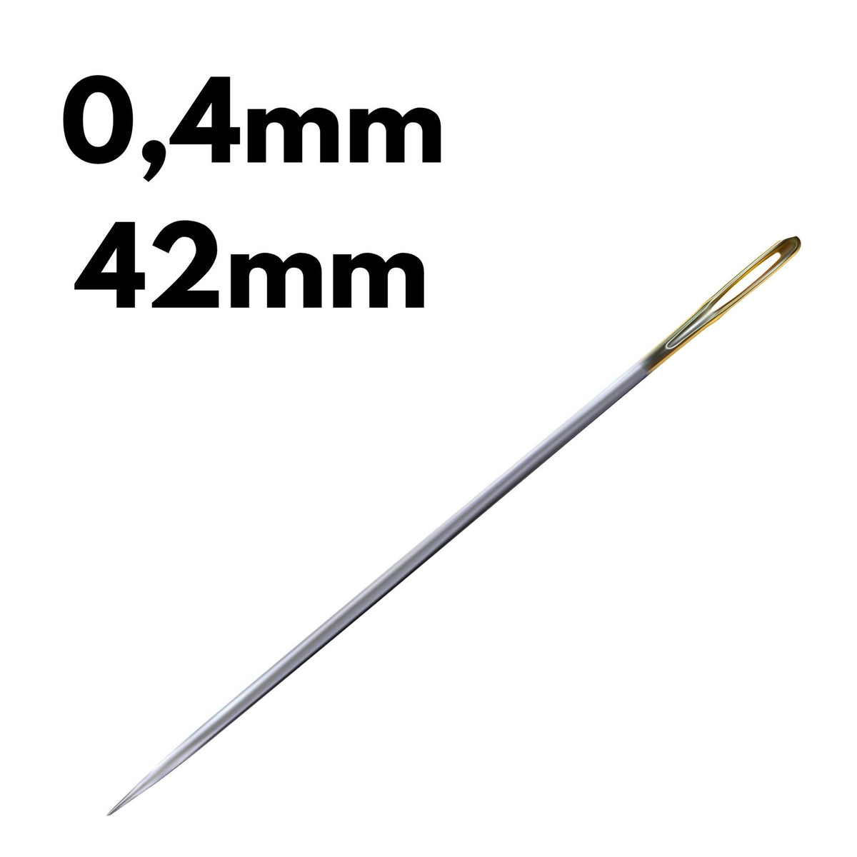 1x Aguja para Miyuki 0,4mm - 42mm
