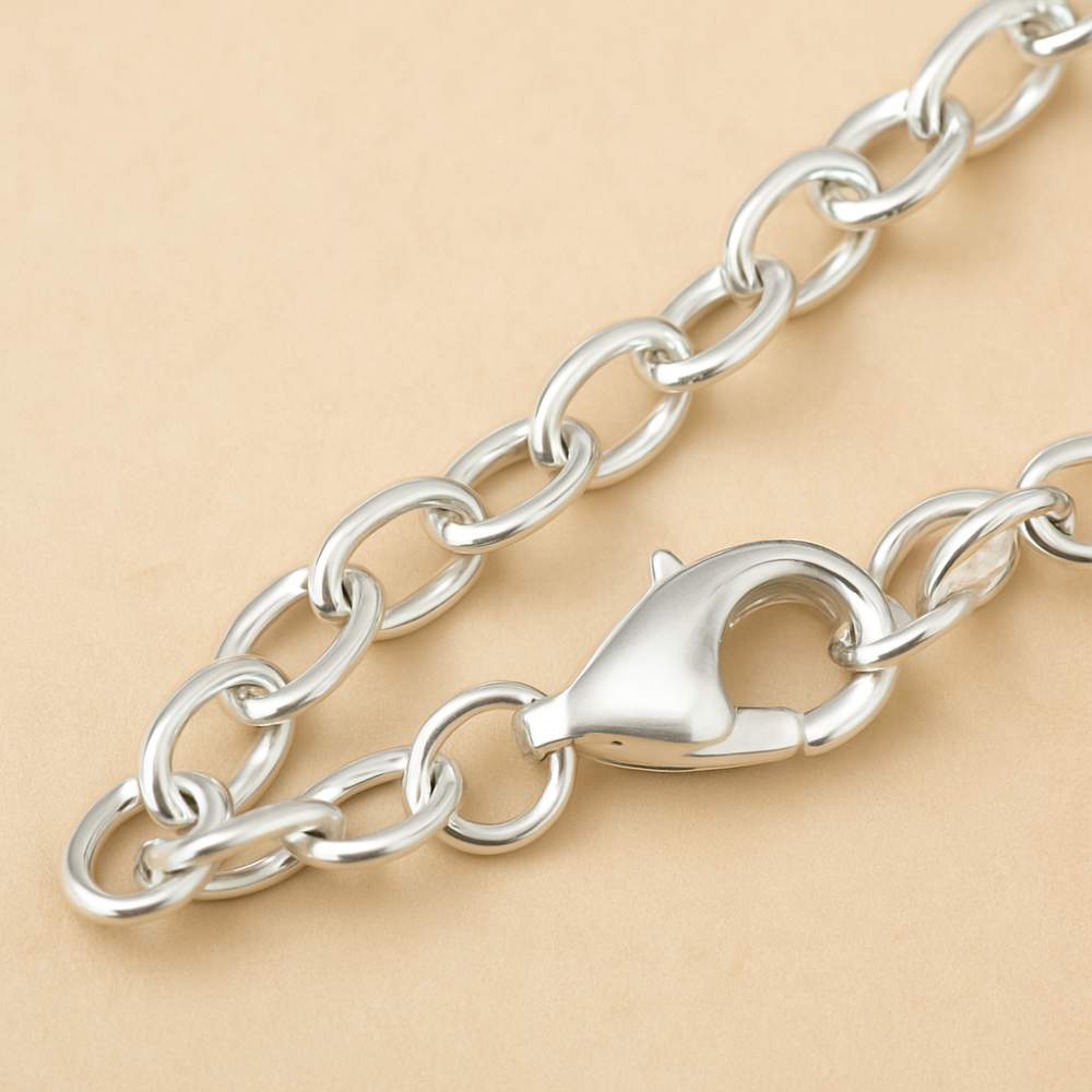 Anillas ovaladas en plata de ley 6mm 925