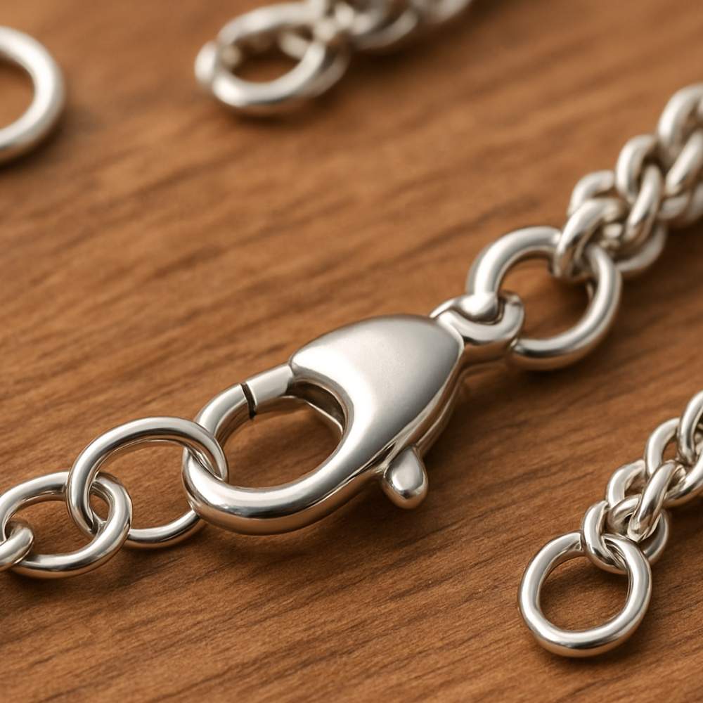 Anillas ovaladas en plata de ley para junciones