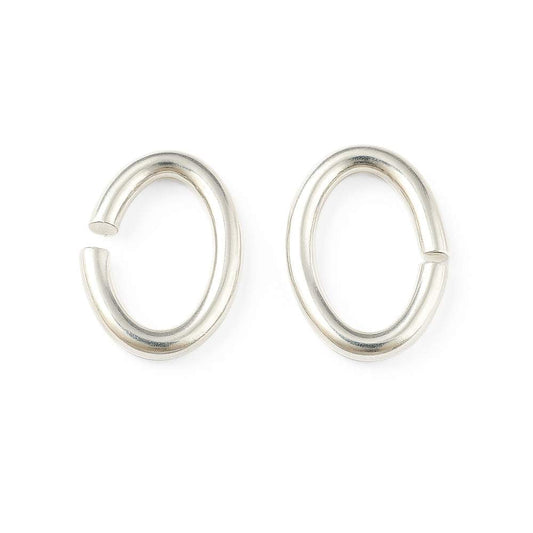 Anillas ovaladas en plata de ley 6mm