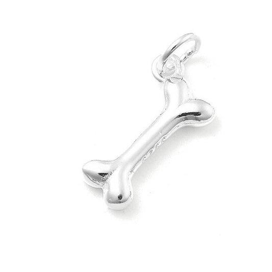 colgante hueso perro en plata de ley 925