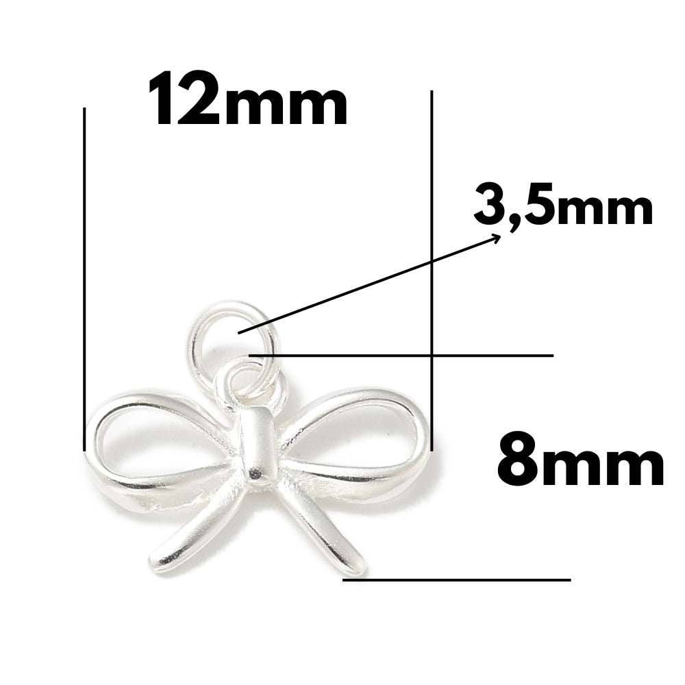 Fornitura de plata en forma de lazo para pulseras