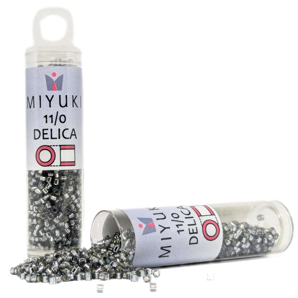 DB0048 Miyuki Delica Tube 11/0 Silver Lined Gray 7.2gr