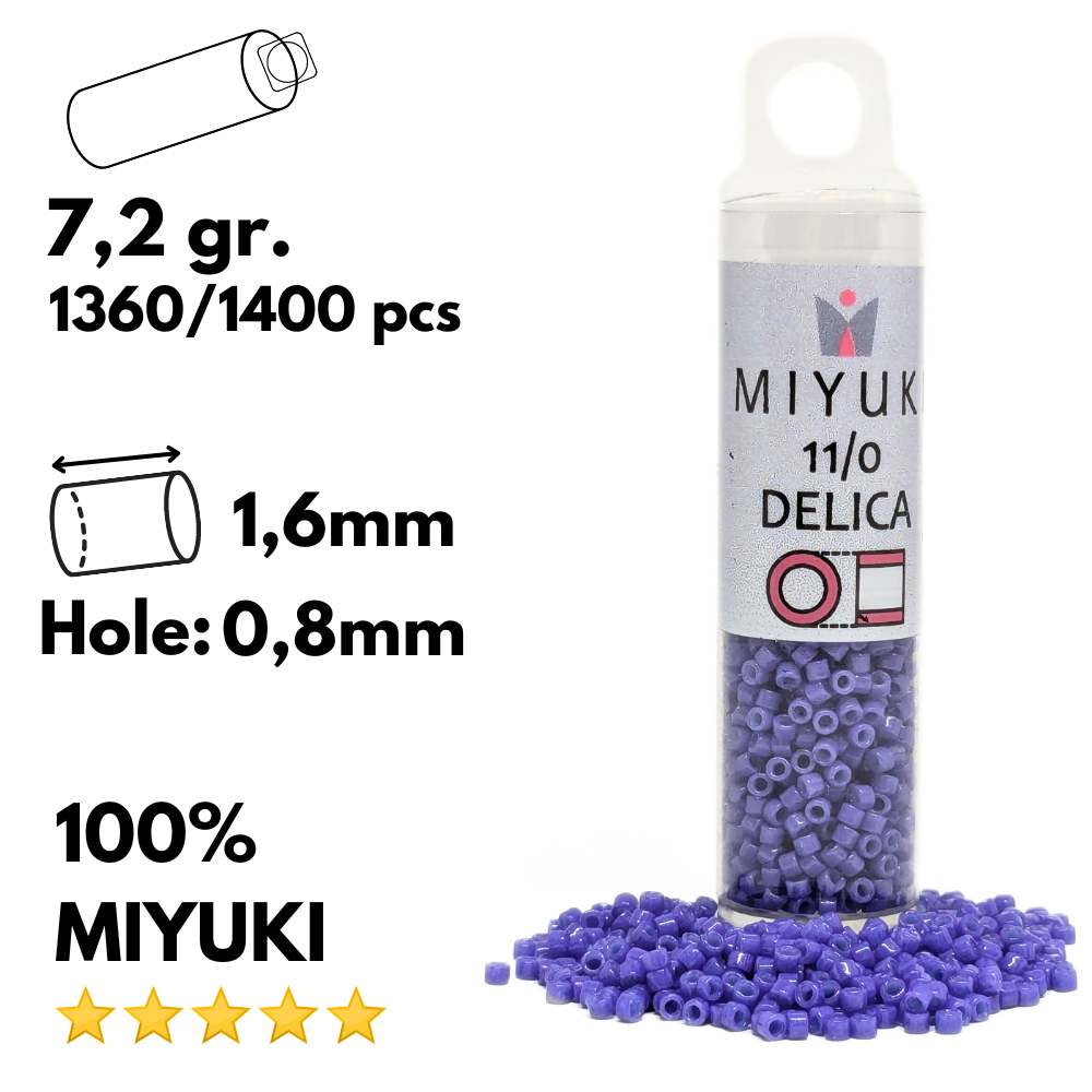 DB2359 Tubo Miyuki Delica 11/0 Duracoat Opaque Violet Blue 7,2gr.