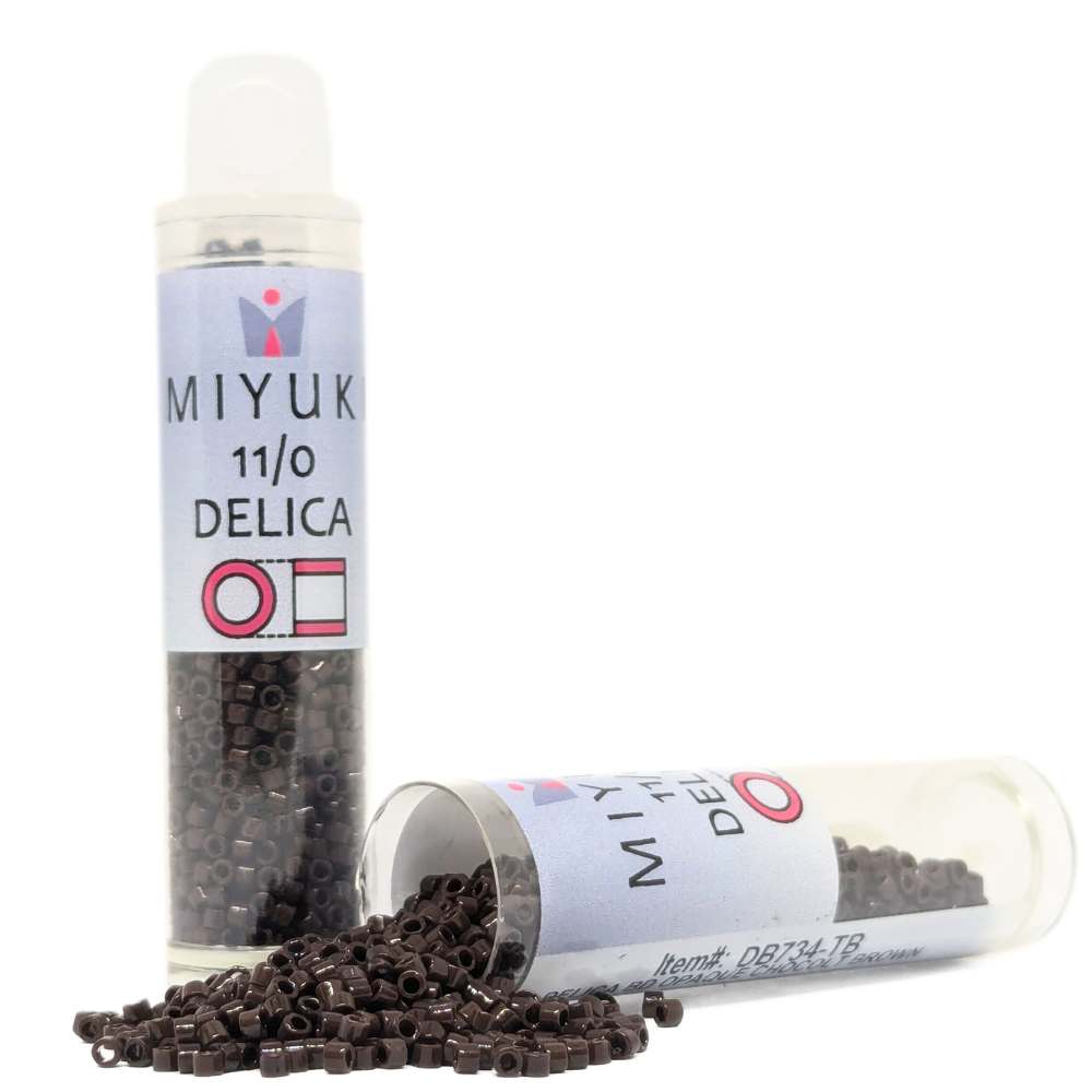 DB0734 Miyuki Delica Tube 11/0 Marrone Cioccolato Opaco 7.2gr