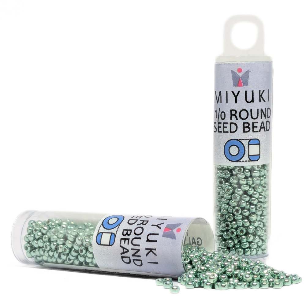 Miyuki Seed Beads Tube 11/0 "Galvanized Green" Color 1074