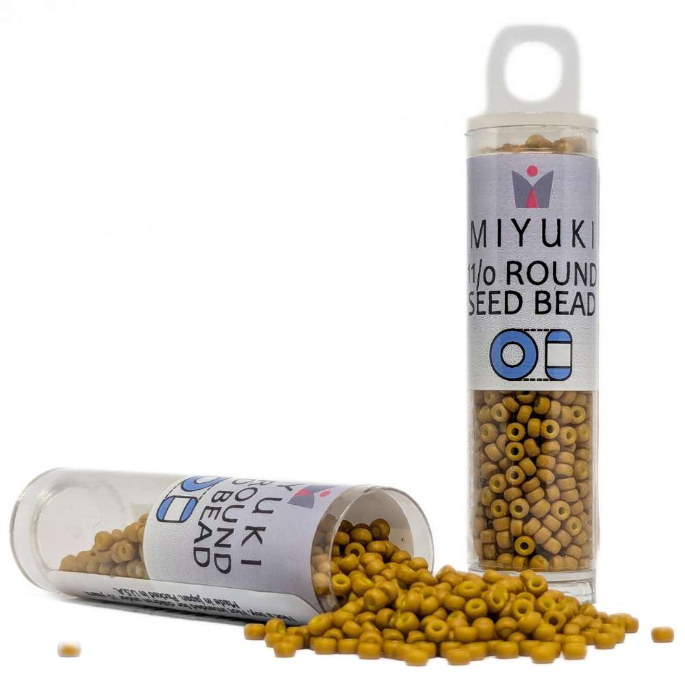 Miyuki Seed Tube 11/0 "Opaque Mustard" Color 1233