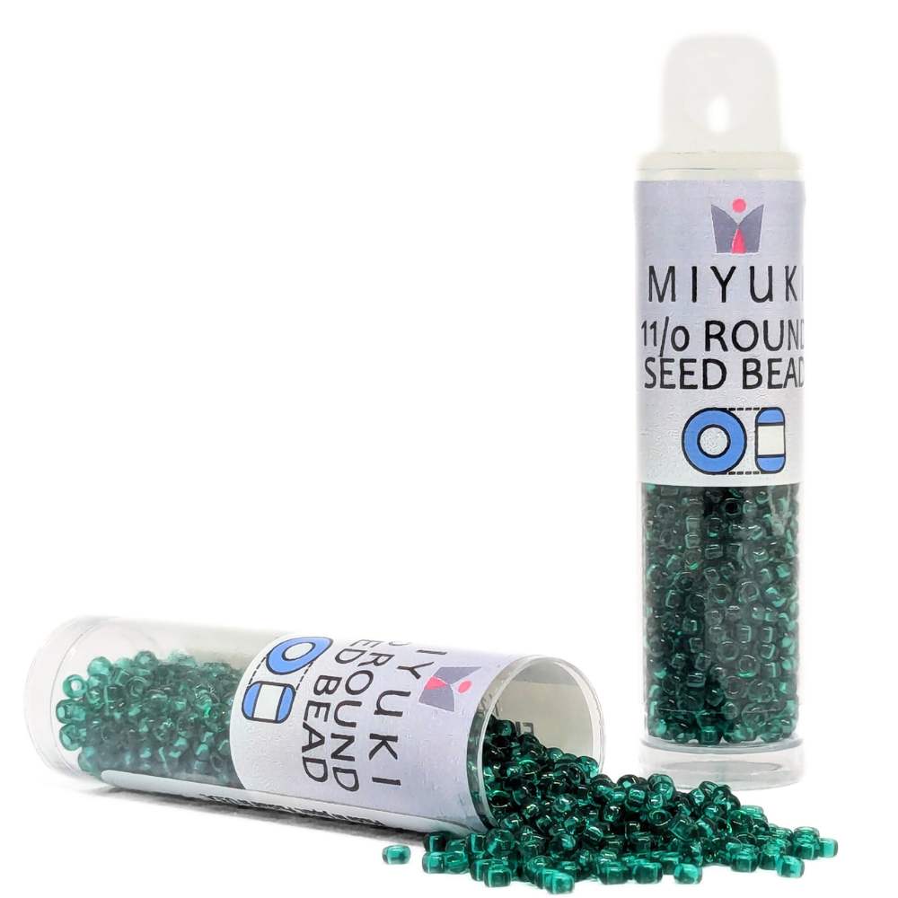 Miyuki Seed Beads Tube 11/0 "Transparent Emerald" Color 147