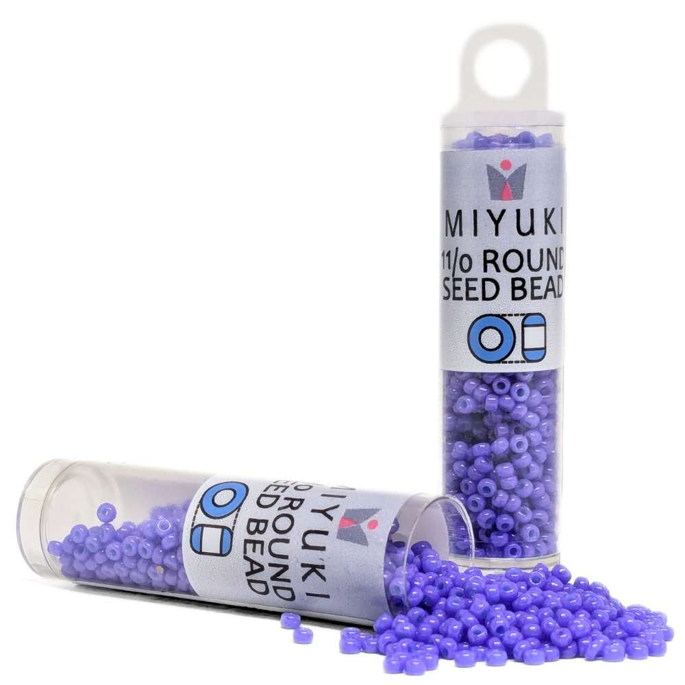 Tubo de Semente Miyuki 11/0 "Roxo Opaco" Cor 1477