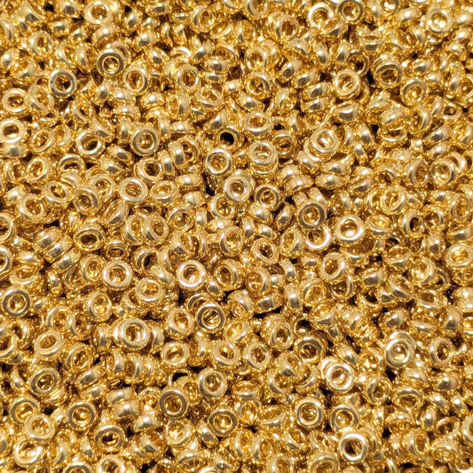 Abalorios miyuki distanciadores Gold 24kt