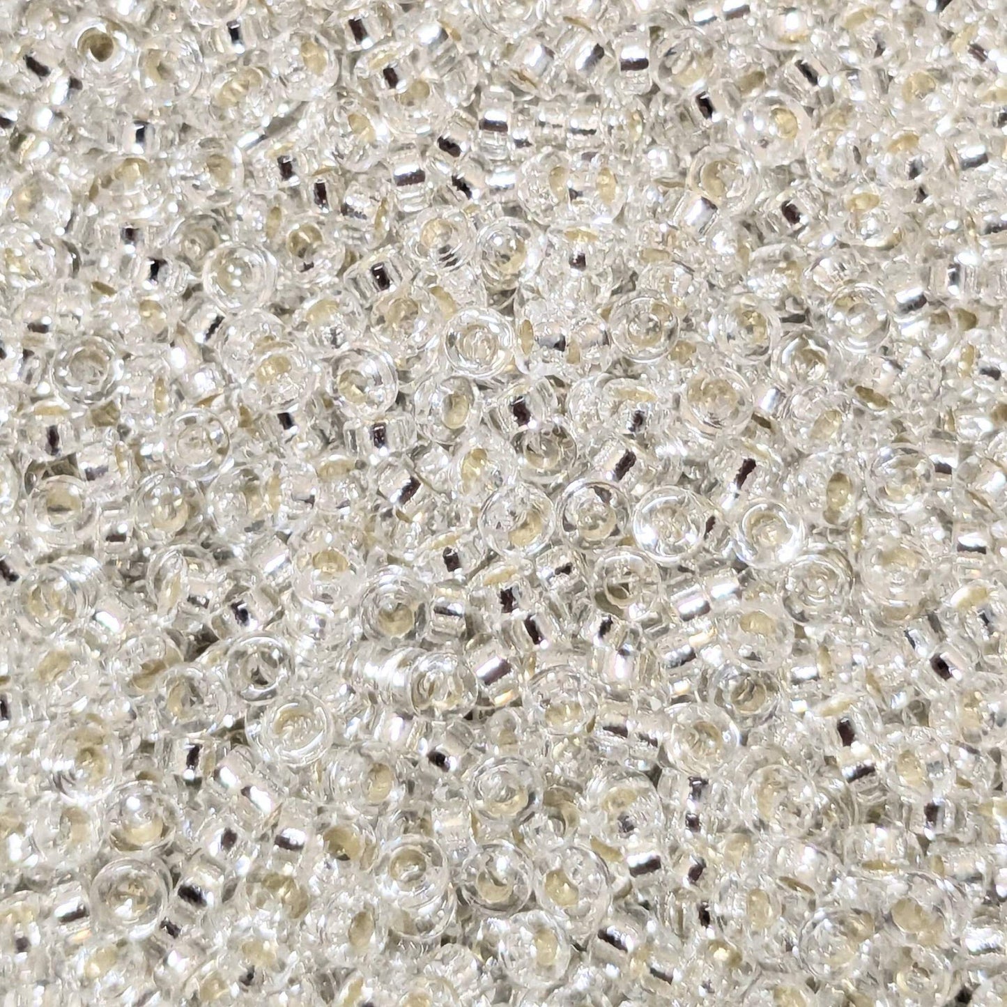 Abalorios miyuki distanciadores silver lined