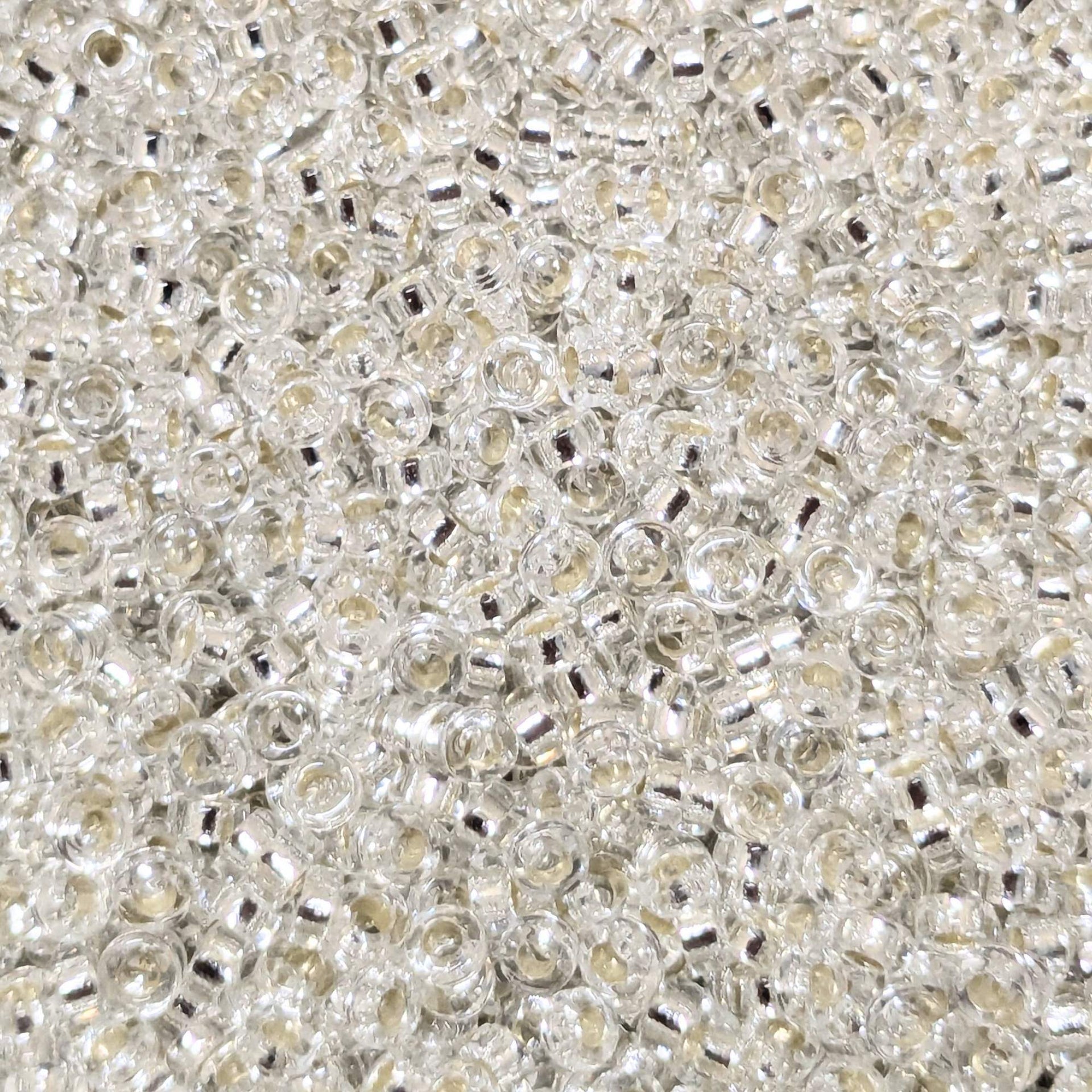 Abalorios miyuki distanciadores silver lined