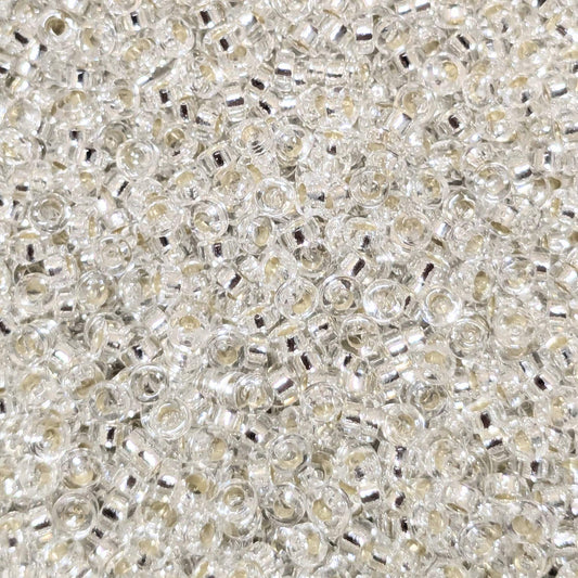 Abalorios miyuki distanciadores silver lined