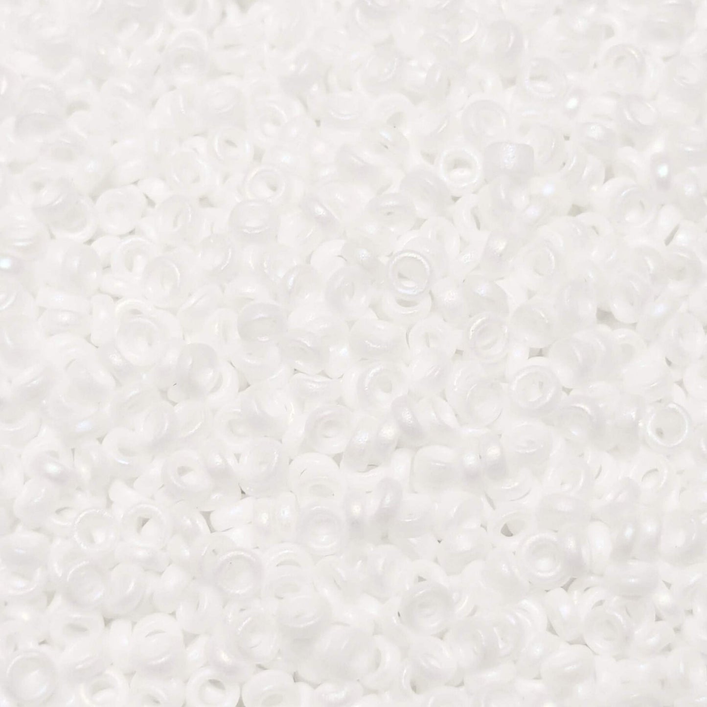 Abalorios MIyuki distanciadores matte white AB