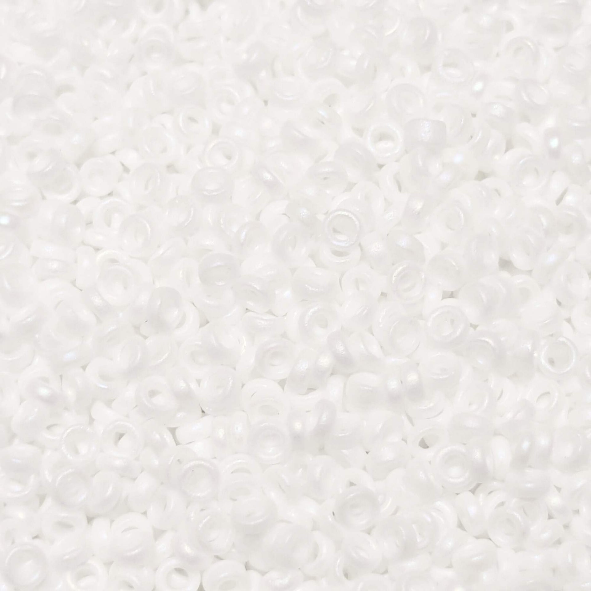 Abalorios MIyuki distanciadores matte white AB