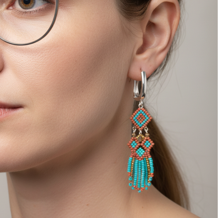 Arete de Aro con Pestillo en Plata de Ley 925 y Bucle – 20,5 mm