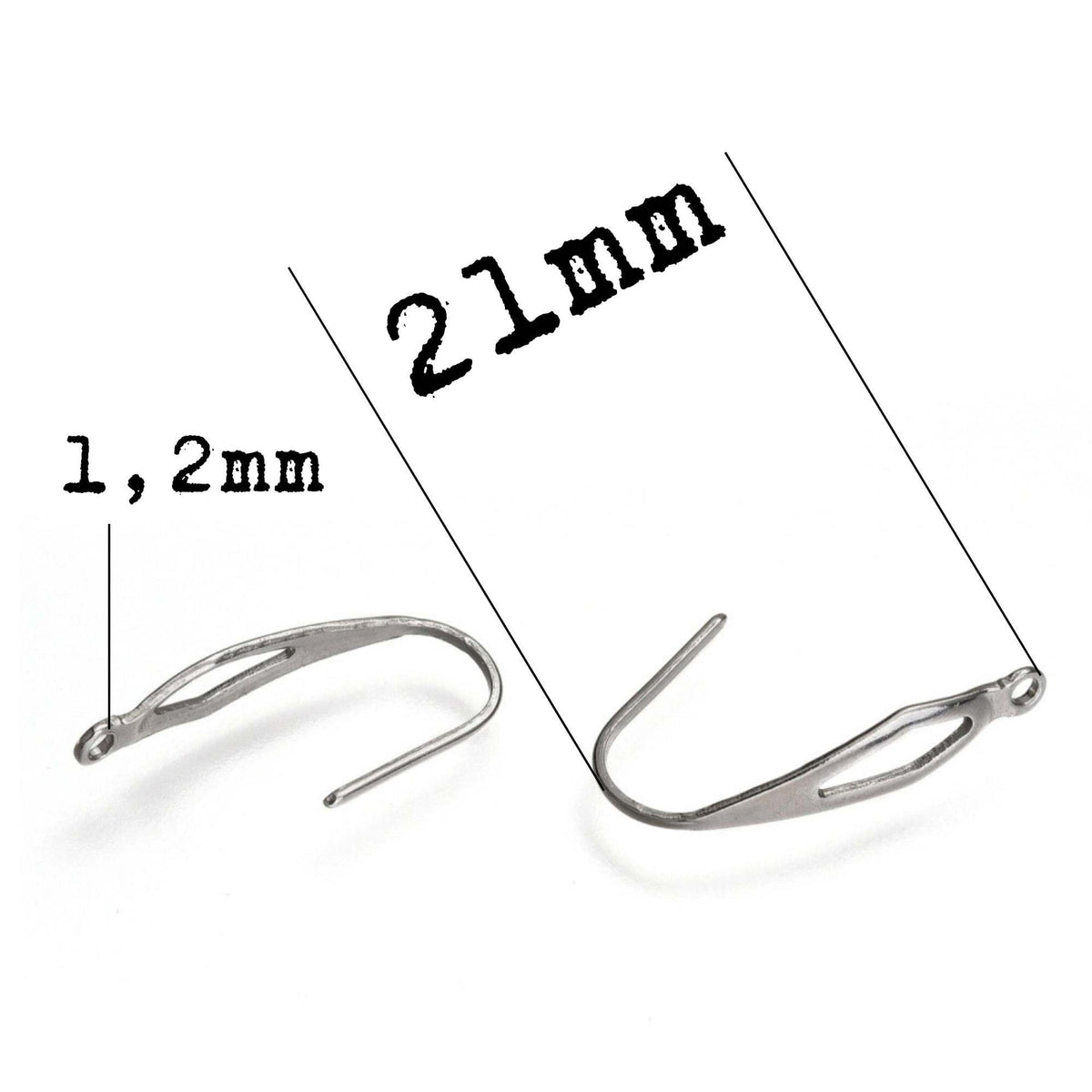 fornitura ara joyería - pendientes de acero inoxidable