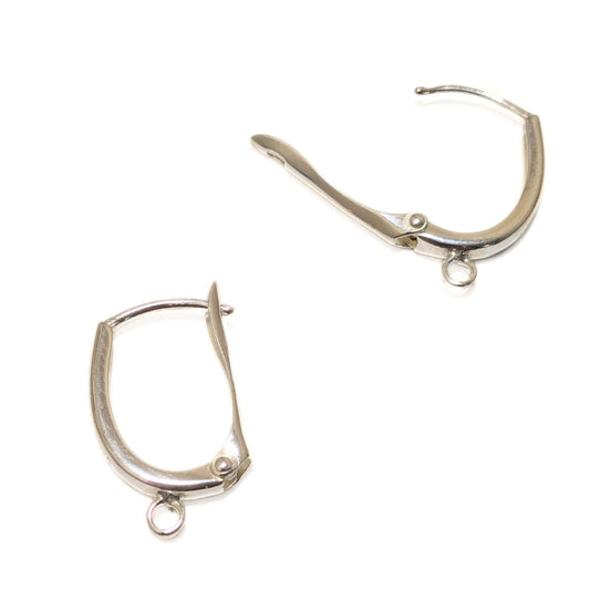 Arete de Aro con Pestillo en Plata de Ley 925 y Bucle – 20,5 mm