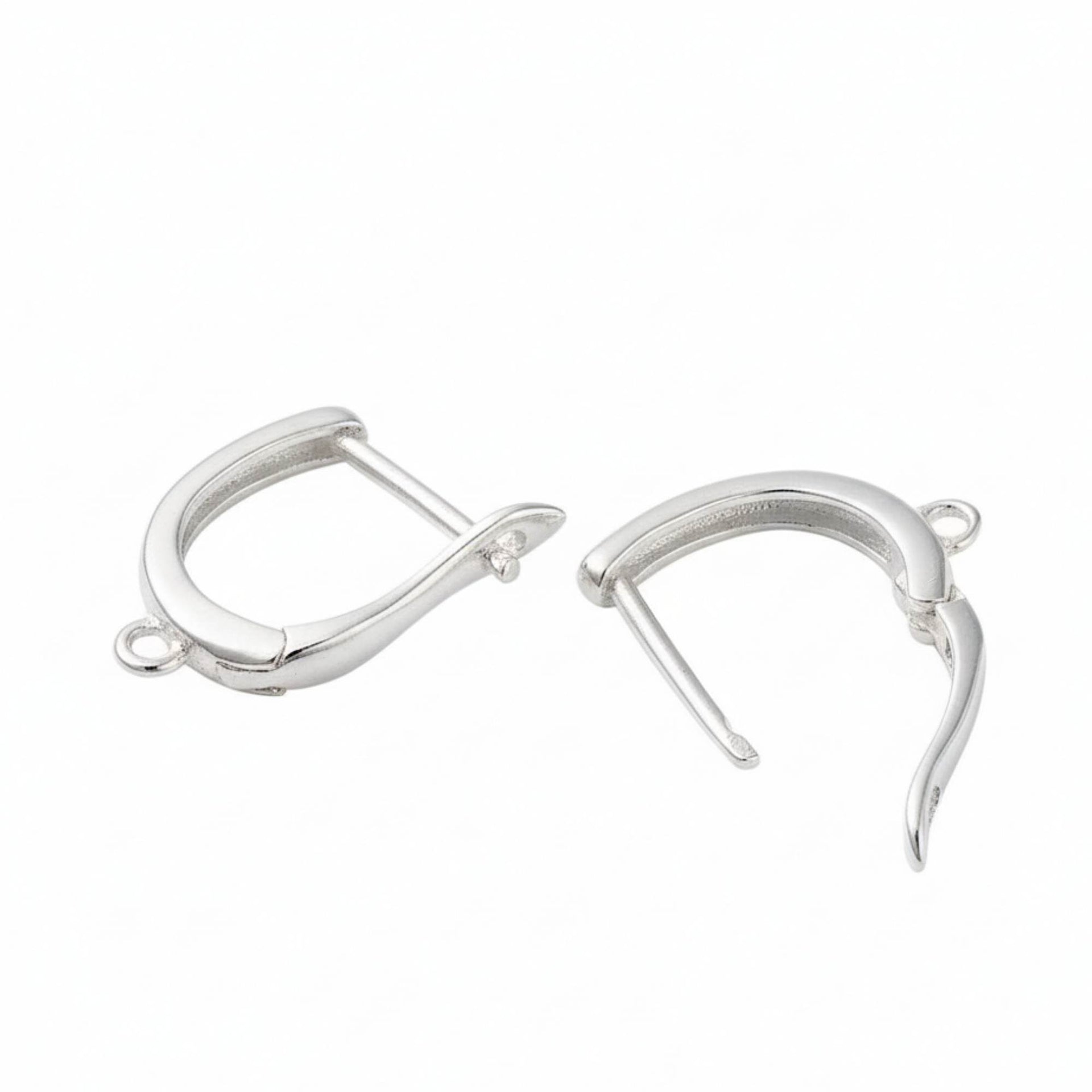 Pendientes en plata esterlina 925 de aro para joyería artesanal