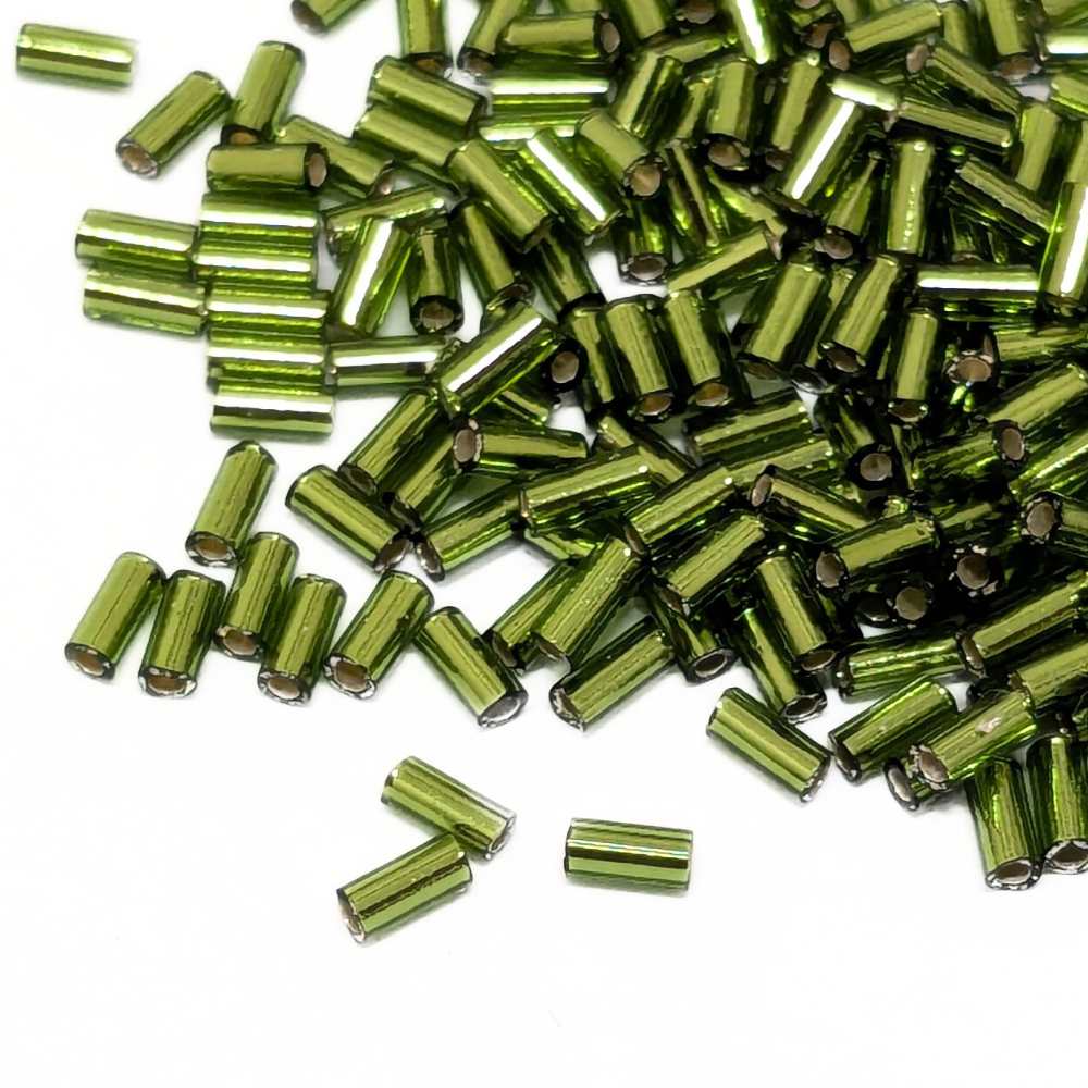 Canutillos silver lined olive miyuki