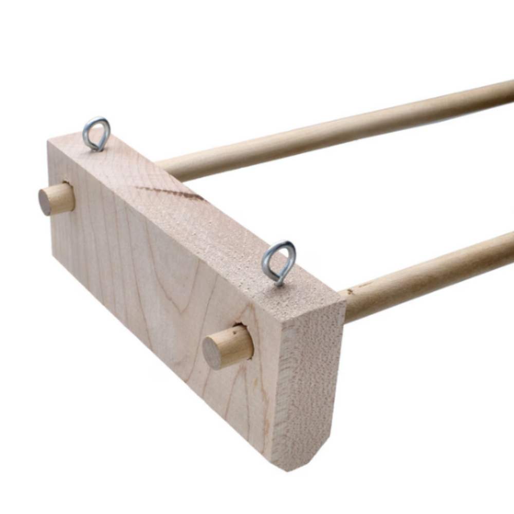 Instrucción visual sobre cómo preparar el telar para bisutería