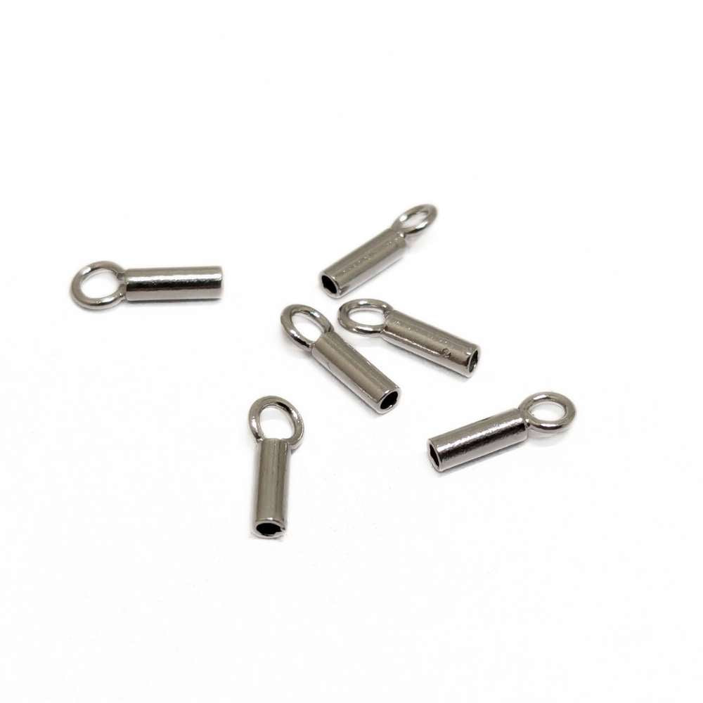 terminales en plata de ley color platinum