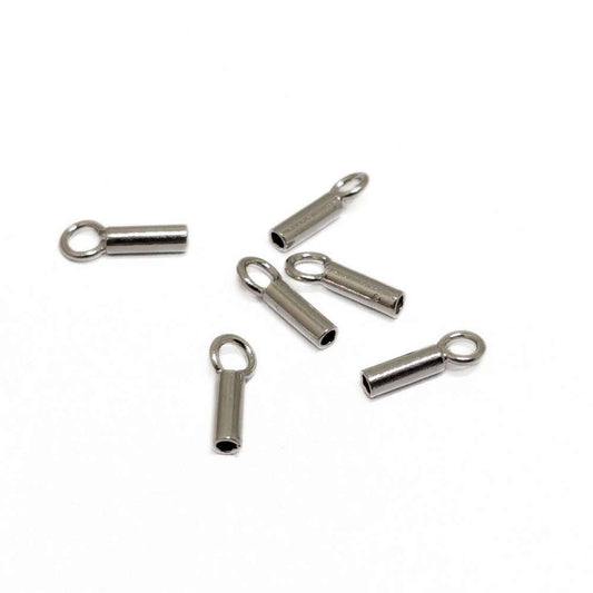 terminales en plata de ley color platinum